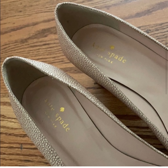 Cream Kate Spade block heels - Picture 3 of 5
